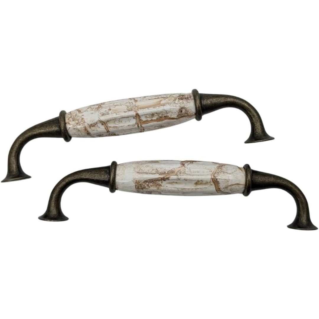 DIY Décor Hub - 5 inch Antique Brass Pumpkin Cabinet Pulls, 12-Pack