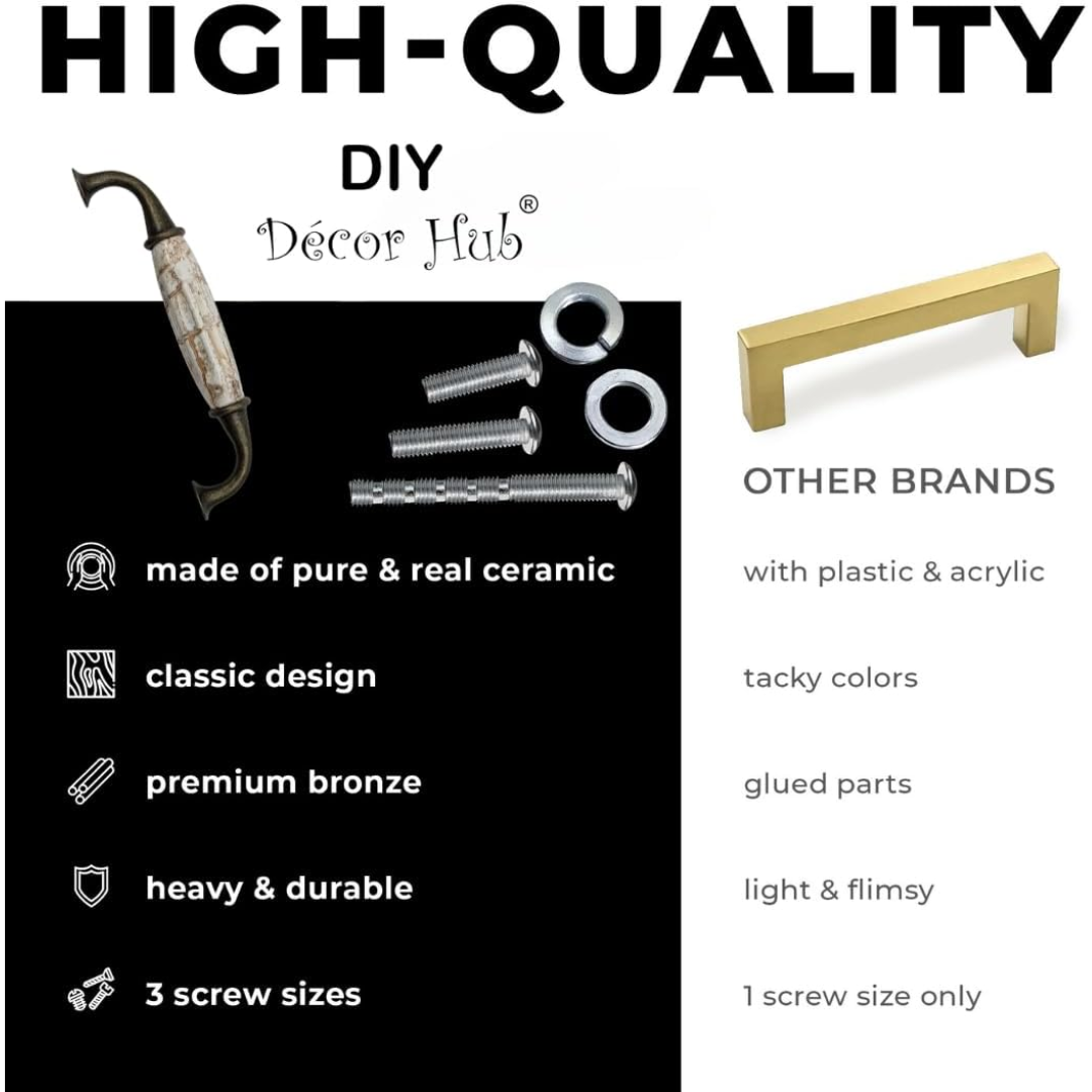 DIY Décor Hub - 5 inch Antique Brass Pumpkin Cabinet Pulls, 12-Pack