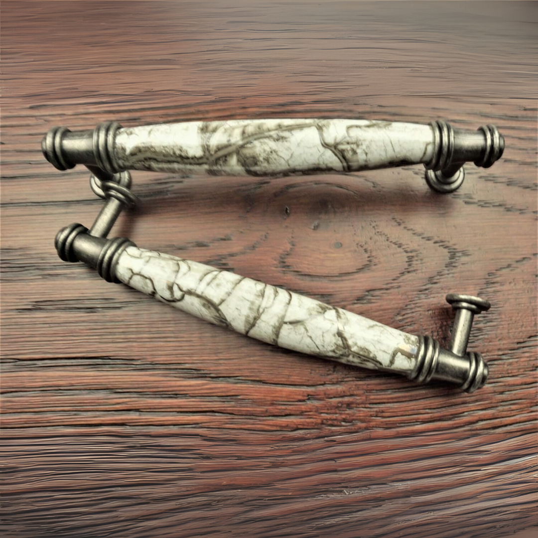 DIY Décor Hub - 5 inch Antique Silver-Gray Cabinet Pulls, 10-Pack