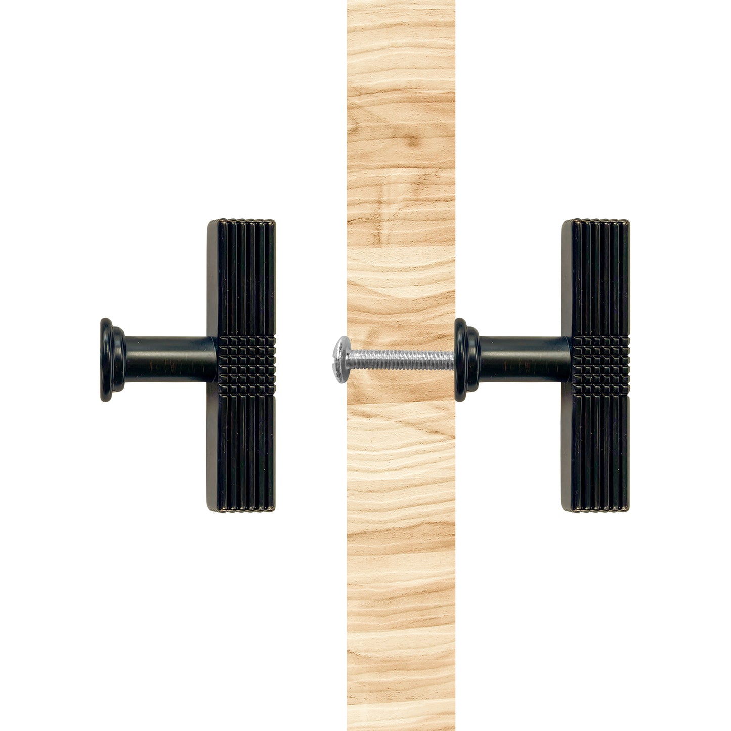 Handsley - Finely Crafted ORB T Bar Handles for Cabinets, Drawers & more- 10 pack, Single Hole