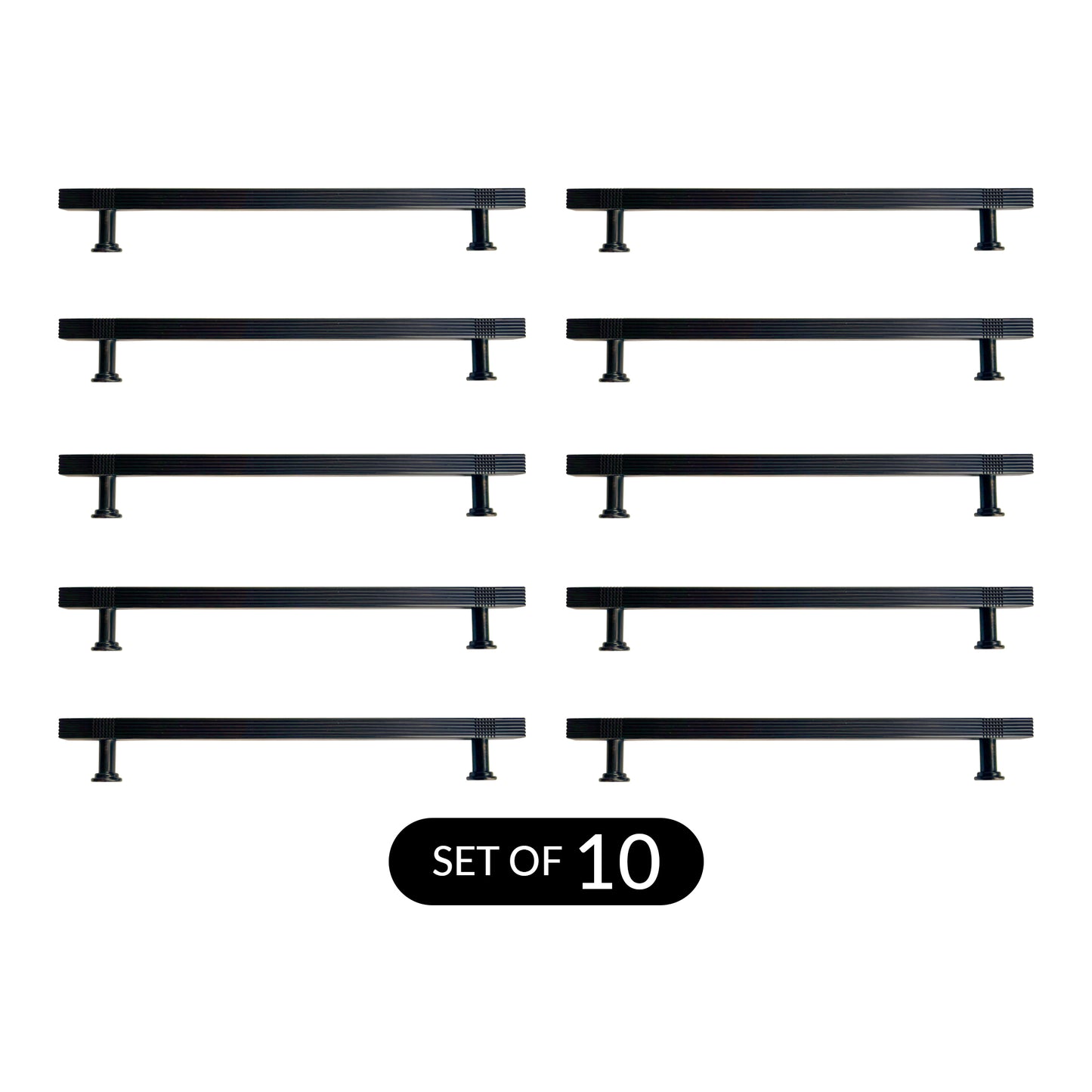 Handsley- Finely Crafted ORB Bar Handles for Cabinets, Drawers & More 7.5 inch Hole Center- 10 pack