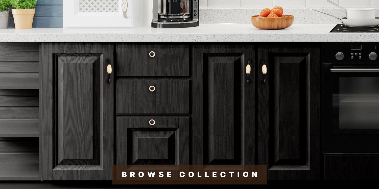 Oil-Rubbed Bronze with Beige Accent Knobs & Handles