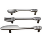 DIY Décor Hub - Kitchen Cabinet Handles Antique Silver, Spoon-Fork-Knife 5 Each (15 Total) 3 3/4 Inch Hole Center