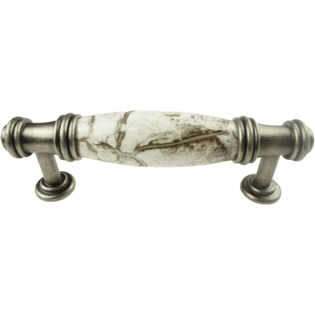 DIY Décor Hub - 3 inch Antique Silver-Gray Cabinet Pulls, 10-Pack