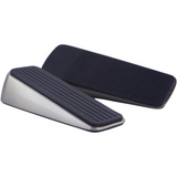 Handsley - 4 pcs Satin Nickel Metal Jacket Door Stoppers with Premium Rubber Wedge for Secure, Pet-Proof Hold