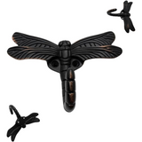 Handsley - 12 pcs Oil Rubbed Bronze Dragonfly Wall Hooks for Office, Storage, and Commercial Wall Mount Use, Decorative Utility Hooks for Coats, Keys, and Bags