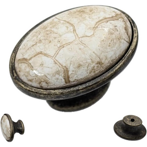 DIY Décor Hub - Cabinet Knobs Kitchen Cabinet Knobs or Vintage Dresser Drawer Knobs (Antique Brass-Brown Cube Knobs, 10)