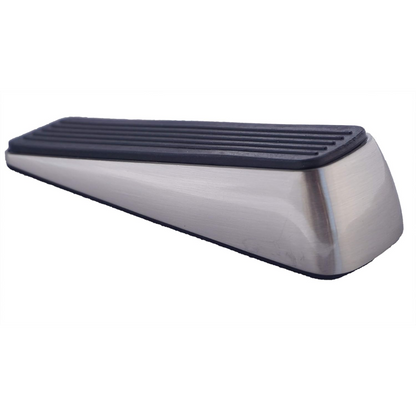 DIY Décor Hub - Satin Nickel Door Stoppers, Heavy Duty, Nonslip, Premium Quality Door Wedges, Set of 8
