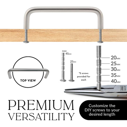 Handsley 4-Inch Wire Handles, 20-Pack – Satin Nickel Commercial Cabinet Pulls, Brushed Chrome Drawer Handles, and Matte Chrome Office Cabinet Hardware