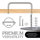 Handsley 4-Inch Wire Handles, 30-Pack – Satin Nickel Commercial Cabinet Pulls, Brushed Chrome Drawer Handles, and Matte Chrome Office Cabinet Hardware
