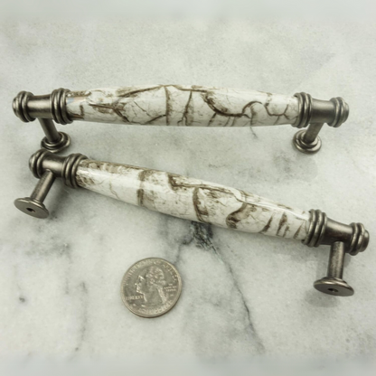 DIY Décor Hub Silver Gray Cabinet & Drawer Pulls (20, 5 Inches (128 mm))