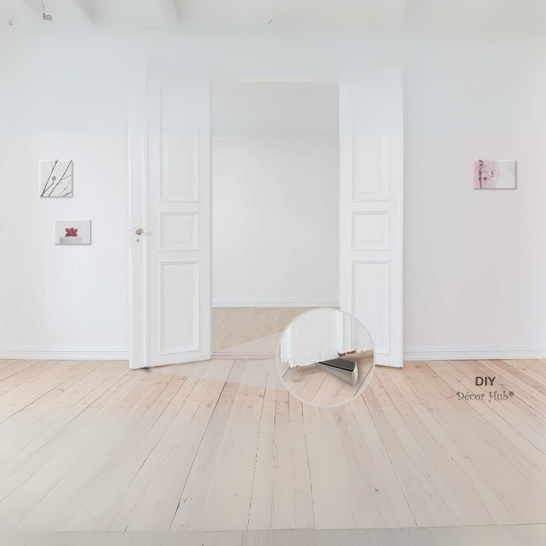 DIY Décor Hub - Satin Nickel Door Stopper, Heavy Duty, Nonslip, Premium Quality Door Wedges, Set of 4