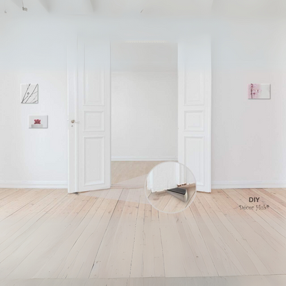 DIY Décor Hub - Satin Nickel Door Stopper, Heavy Duty, Nonslip, Premium Quality Door Wedges, Set of 4