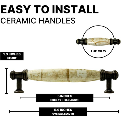 DIY Décor Hub - 5 inch Antique Brass Cabinet Pulls, 20-Pack