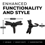 DIY Décor Hub - Set of 6 Dragonfly Hooks - Oil Rubbed Bronze