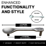 DIY Décor Hub - Kitchen Cabinet Handles Antique Silver, Spoon-Fork-Knife 5 Each (15 Total) 3 3/4 Inch Hole Center