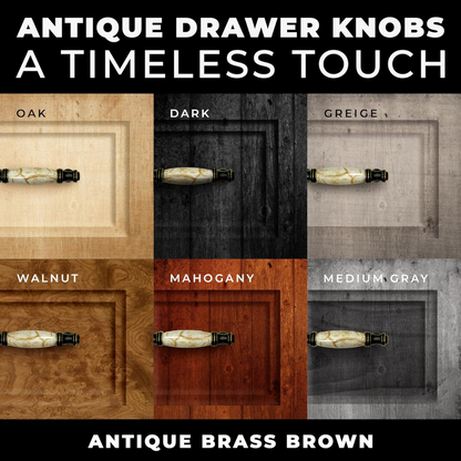 DIY Décor Hub - 5 inch Antique Brass Cabinet Pulls, 20-Pack