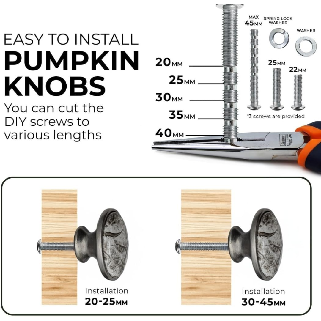 DIY Décor Hub Antique Silver Oval Knobs w/Gray Marble Accent for Cabinet & Drawers (20)