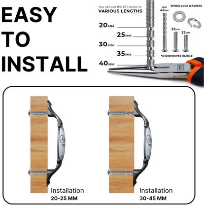 DIY Décor Hub 3.75-inch Antique Silver with Gray Floral Design Cabinet Handles, Set of 10