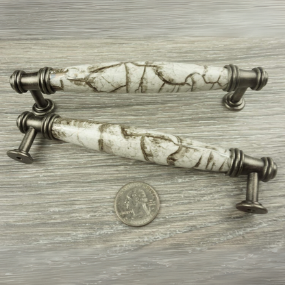 DIY Décor Hub Silver Gray Cabinet & Drawer Pulls (20, 5 Inches (128 mm))