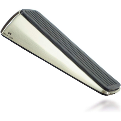 DIY Décor Hub - Satin Nickel Door Stopper, Heavy Duty, Nonslip, Premium Quality Door Wedges, Set of 4