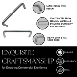 Handsley 4-Inch Wire Handles, 50-Pack – Satin Nickel Commercial Cabinet Pulls, Brushed Chrome Drawer Handles, and Matte Chrome Office Cabinet Hardware