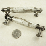 DIY Décor Hub - 3 3/4 inch Antique Silver-Gray Cabinet Pulls, 20-Pack