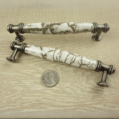 DIY Décor Hub Silver Gray Cabinet & Drawer Pulls (20, 5 Inches (128 mm))