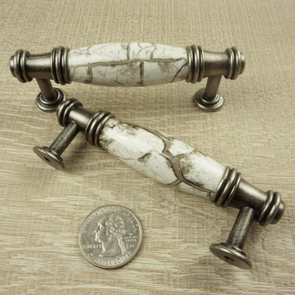 DIY Décor Hub - 3 inch Antique Silver-Gray Cabinet Pulls, 20-Pack
