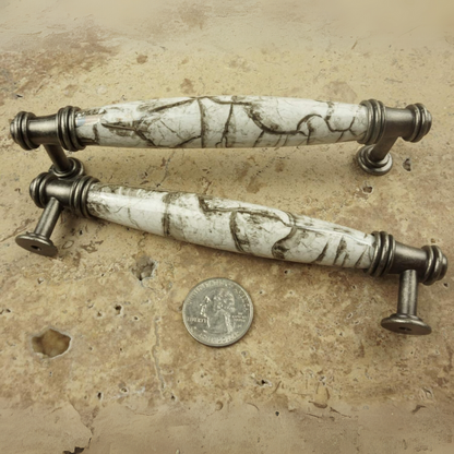 DIY Décor Hub Silver Gray Cabinet & Drawer Pulls (20, 5 Inches (128 mm))