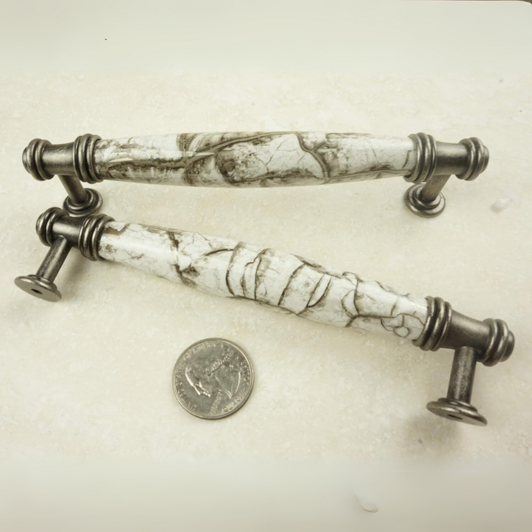 DIY Décor Hub Silver Gray Cabinet & Drawer Pulls (20, 5 Inches (128 mm))