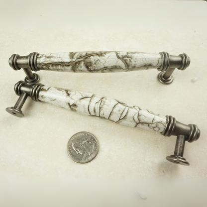 DIY Décor Hub Silver Gray Cabinet & Drawer Pulls (20, 5 Inches (128 mm))