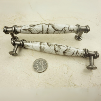 DIY Décor Hub Silver Gray Cabinet & Drawer Pulls (20, 5 Inches (128 mm))