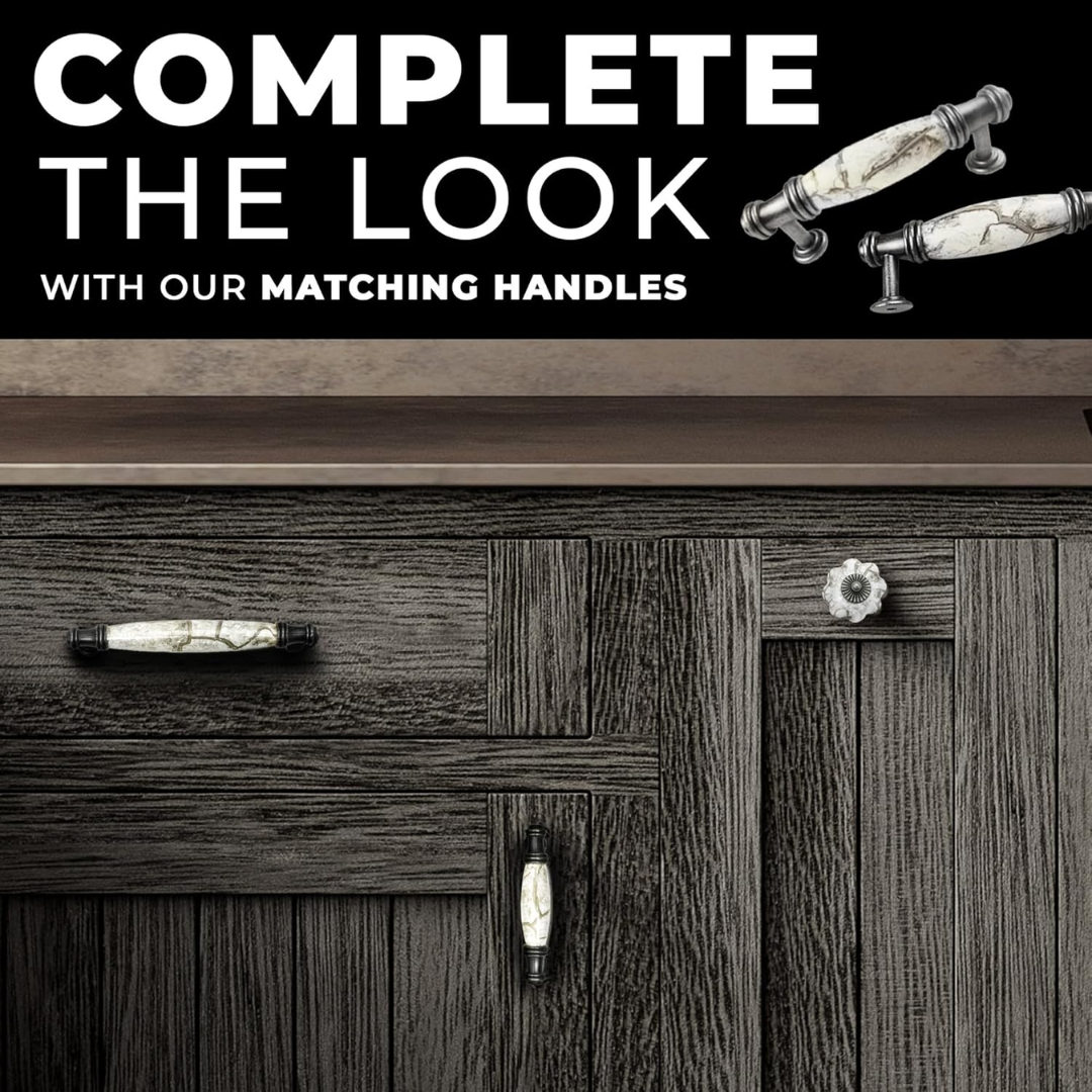 DIY Décor Hub - Pumpkin Knobs, Antique Silver-Gray Cabinet Knobs, 20-Pack