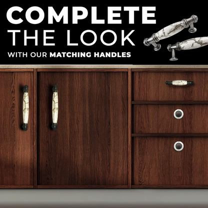 DIY Décor Hub - Small Oil-Rubbed Bronze w/Granite-Gray Ceramic Cabinet Knobs, 10-Pack