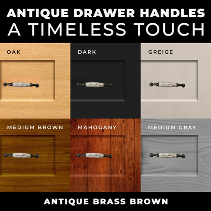 DIY Décor Hub - 5 inch Antique Brass Pumpkin Cabinet Pulls, 12-Pack