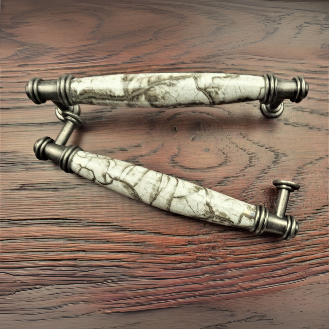 DIY Décor Hub Silver Gray Cabinet & Drawer Pulls (20, 5 Inches (128 mm))