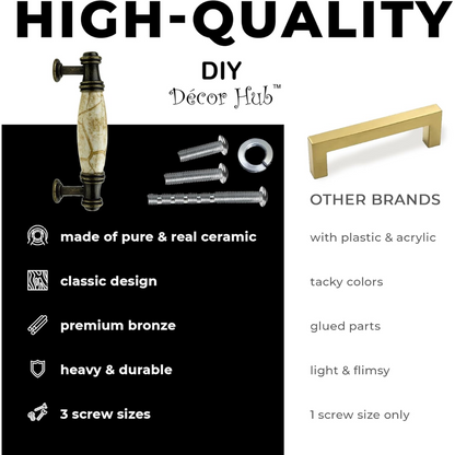 DIY Décor Hub - 3 3/4 inch Antique Brass Cabinet Pulls, 20-Pack