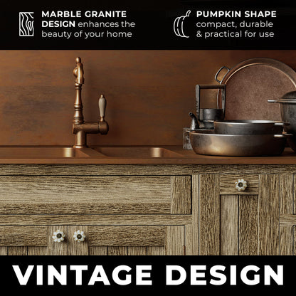 DIY Décor Hub - Pumpkin 1.5 inches, Antique Brass Cabinet Knobs, 20-Pack