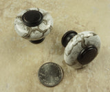 DIY Décor Hub - Large 1.5 inch Oil-Rubbed Bronze w/Granite-Gray Ceramic Cabinet Knobs, 20-Pack