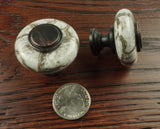 DIY Décor Hub - Large 1.5 inch Oil-Rubbed Bronze w/Granite-Gray Ceramic Cabinet Knobs, 10-Pack