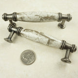 DIY Décor Hub - 3 3/4 inch Antique Silver-Gray Cabinet Pulls, 10-Pack