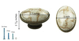 DIY Décor Hub: 20 Antique Brass Ceramic Oval Knobs with a Brown Marble Accent